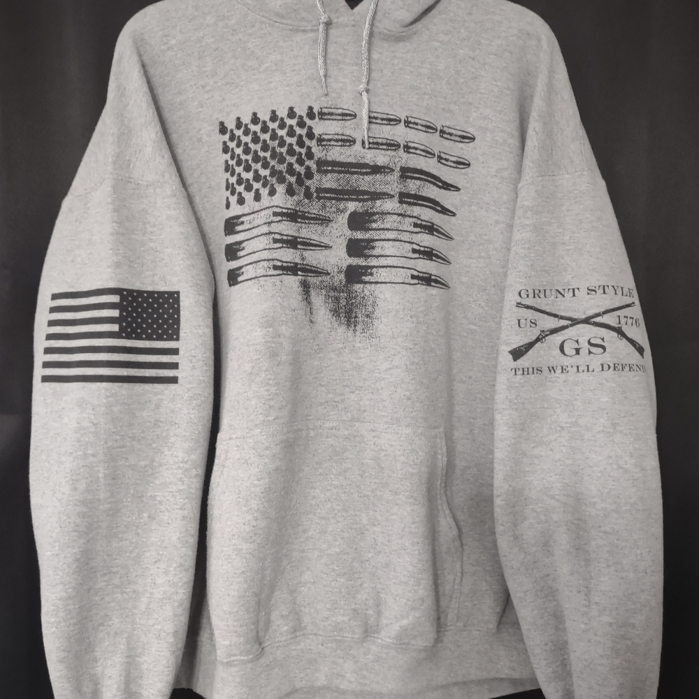 Grunt Style Ammo Flag Hoodie Size: XL